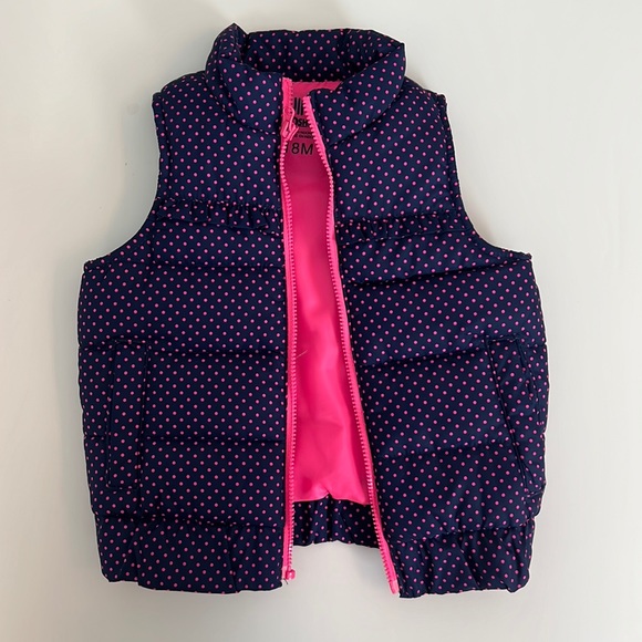 NWOT 18mo Girls Puffer Vest from Genuine Kids by OshKosh - Picture 1 of 5